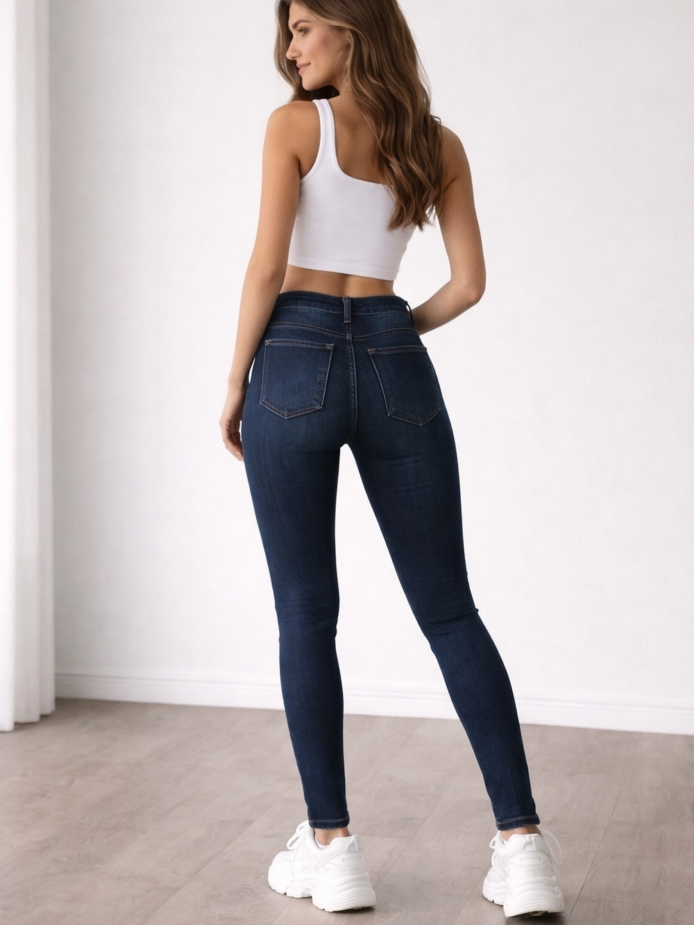 Banana Republic High-Rise Dark Blue Skinny Jeans